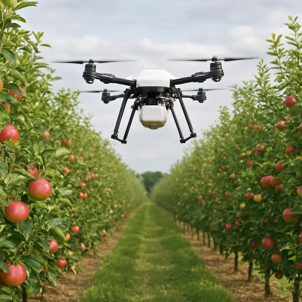 Drony rolnicze w sadach jabłoniowych – case study