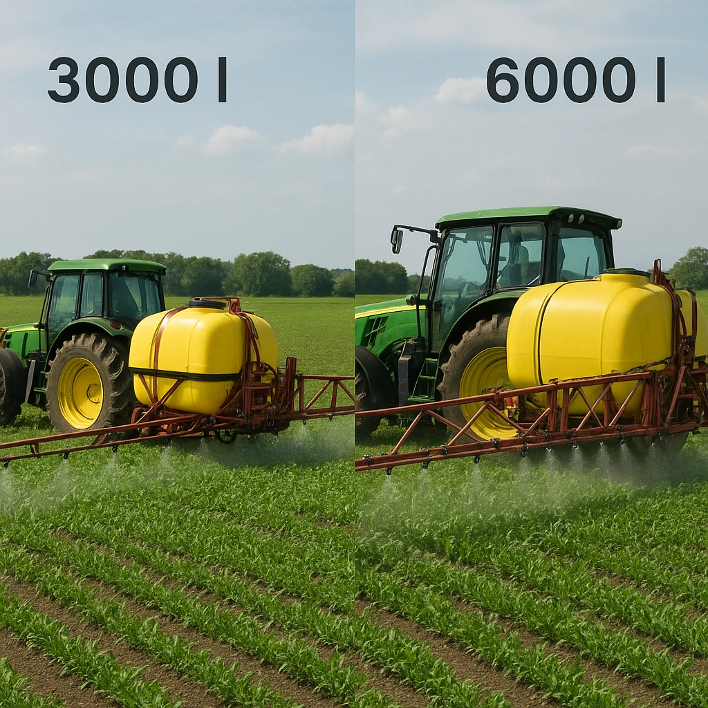 Porównanie kosztów eksploatacji opryskiwacza 3000 l i 6000 l