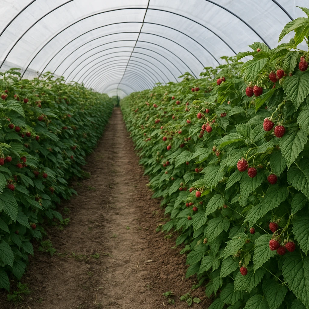 Uprawa malin w systemie tunelowym