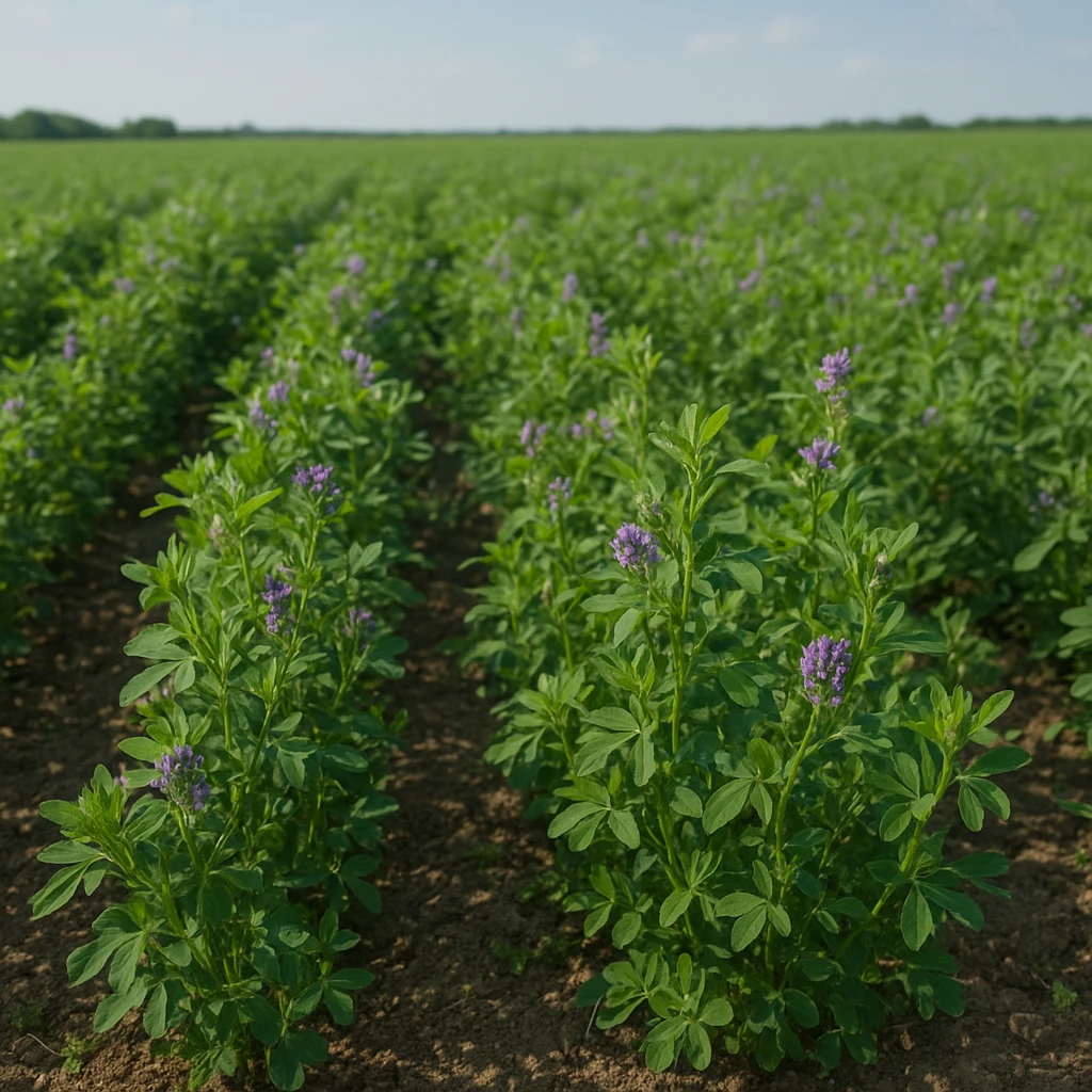 Uprawa lucerny siewnej na susz zielarski