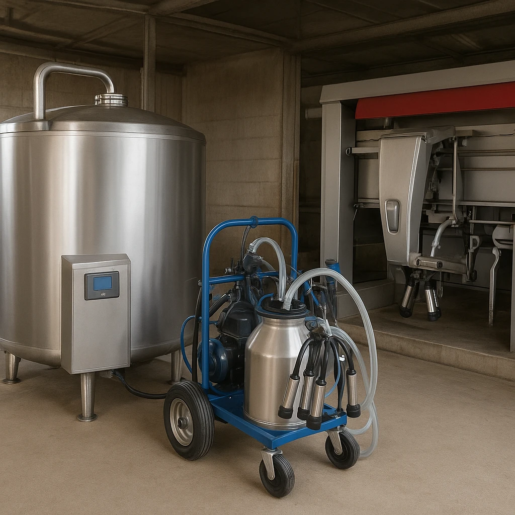 Leasing sprzętu do produkcji mleka – dojarki, schładzalniki, roboty udojowe