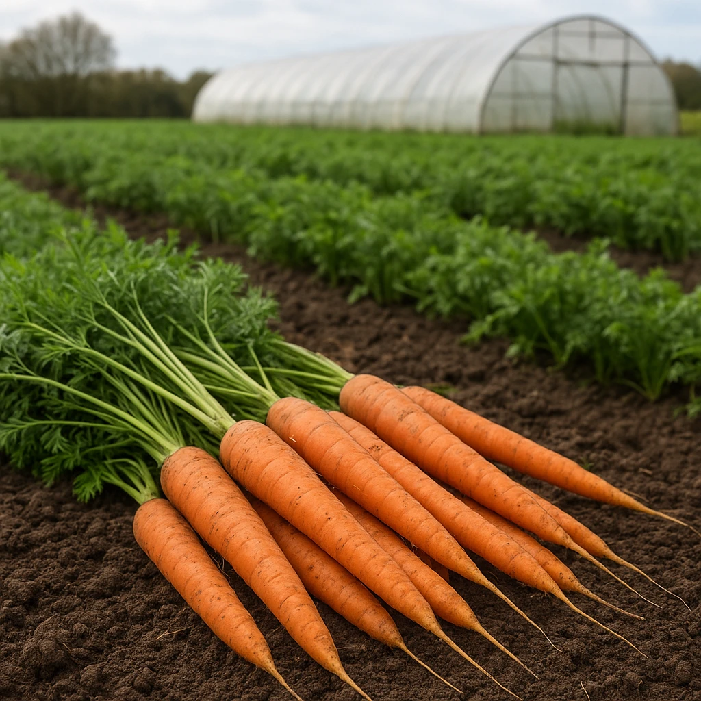 Marchew ekologiczna w produkcji towarowej