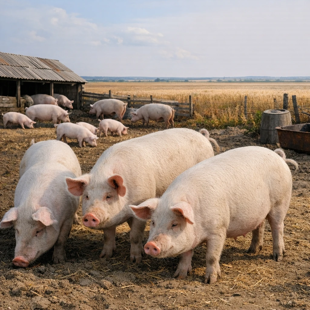 Ukrainian Steppe White – Sus scrofa domesticus – trzoda chlewna