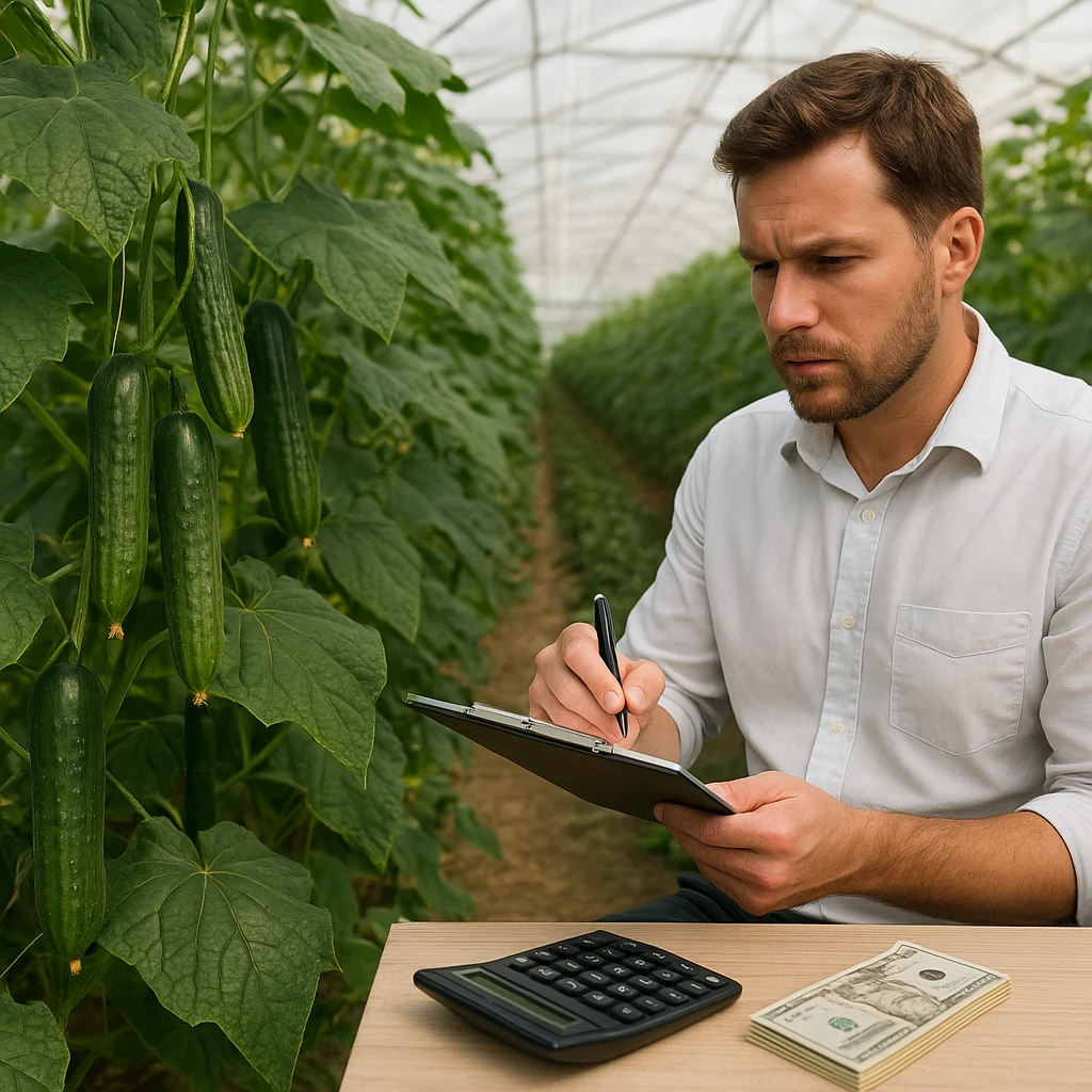 Ogórek szklarniowy – analiza kosztów energii i pracy