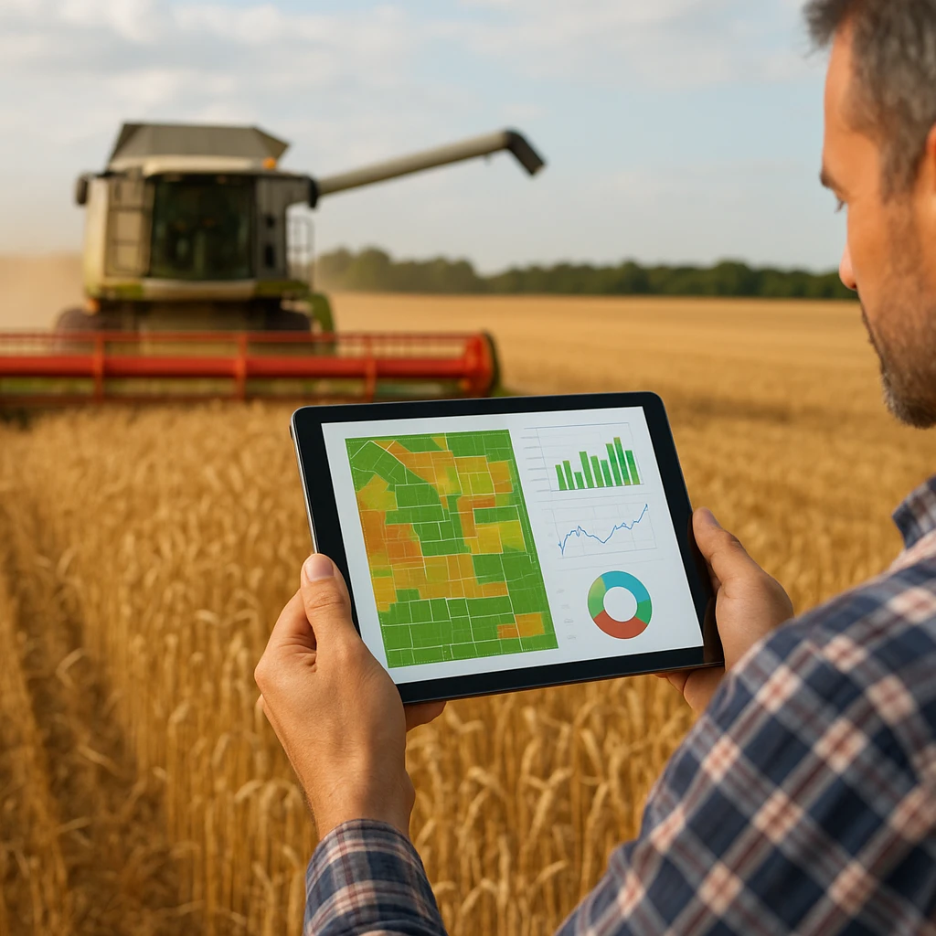Mapowanie plonów i analiza danych z kombajnu