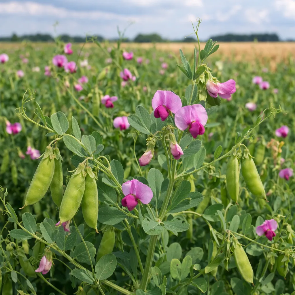 Peluszka – Pisum arvense (roślina pastewna)