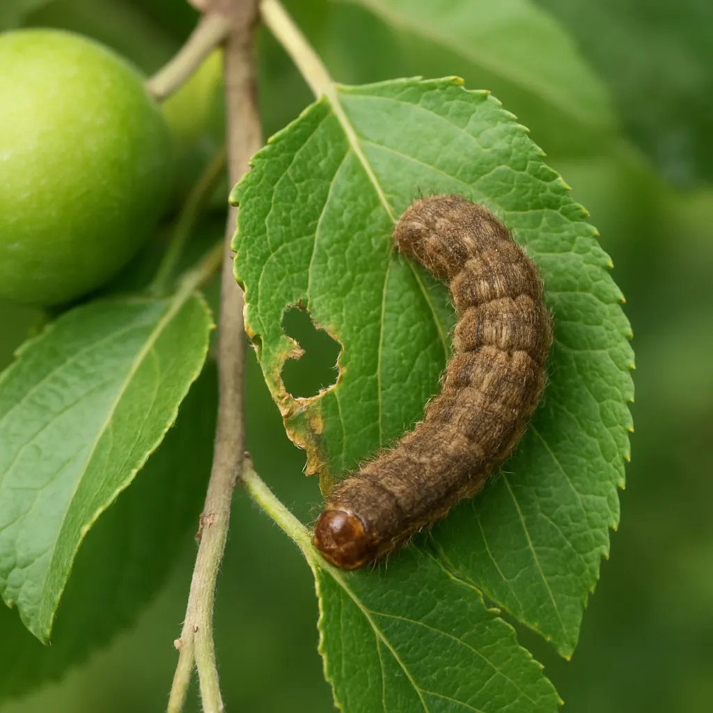 Gąsienica zwójki rudolistnej – drzewa owocowe