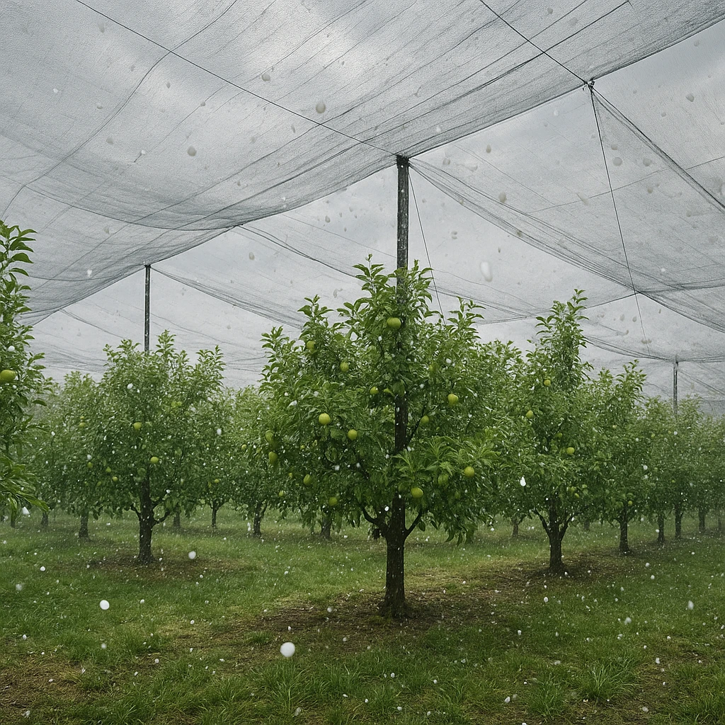 Ochrona sadów przed gradem – siatki i ubezpieczenia