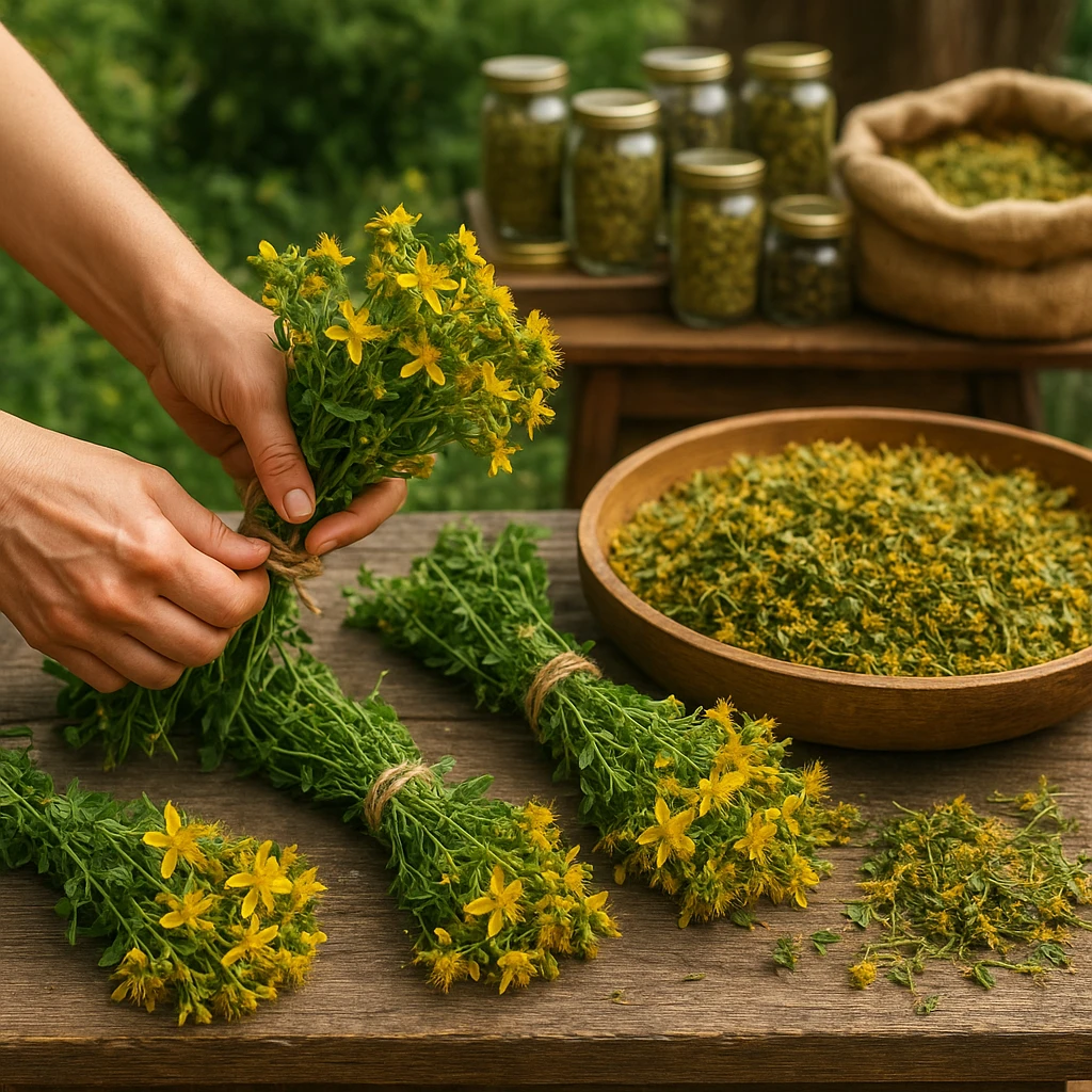 Uprawa dziurawca zwyczajnego – zbiór, suszenie i sprzedaż