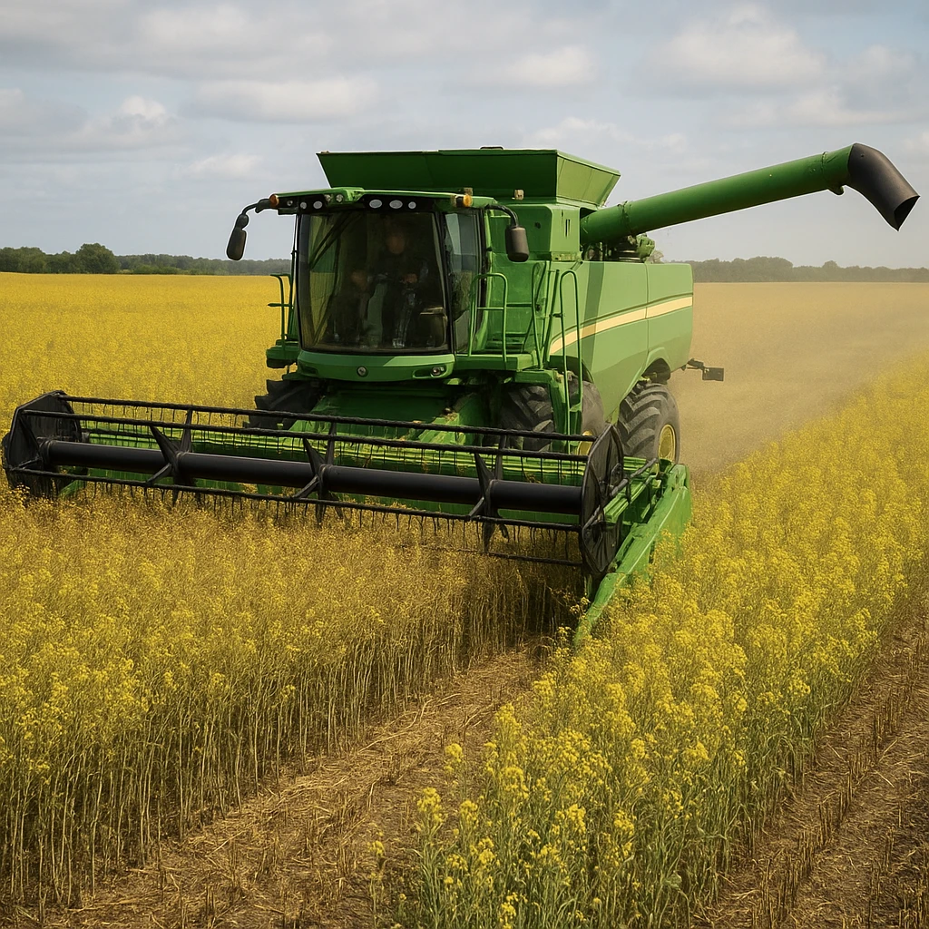 Technika zbioru rzepaku kombajnem – jak ograniczyć straty
