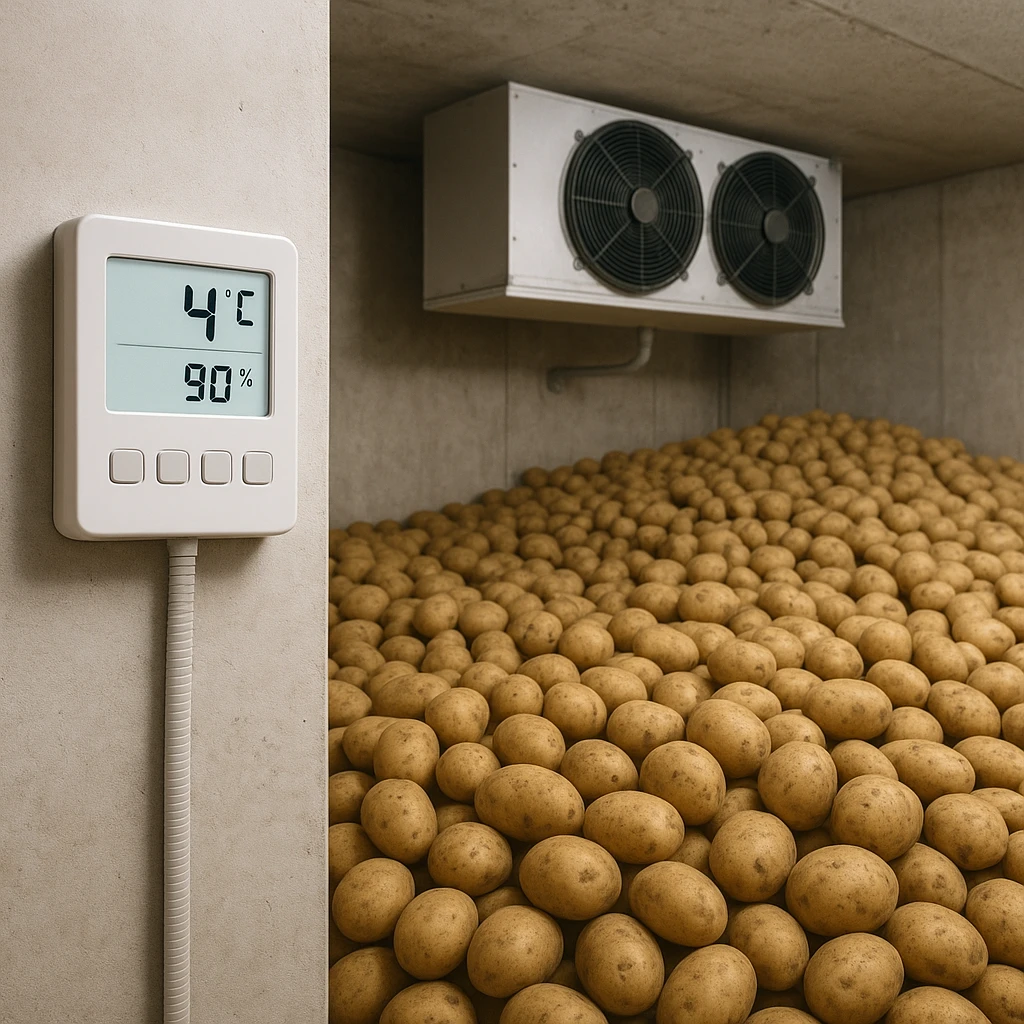 Przechowalnictwo ziemniaka – kontrola temperatury i wilgotności