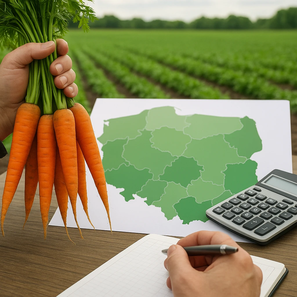 Analiza opłacalności uprawy marchwi przemysłowej w różnych regionach Polski
