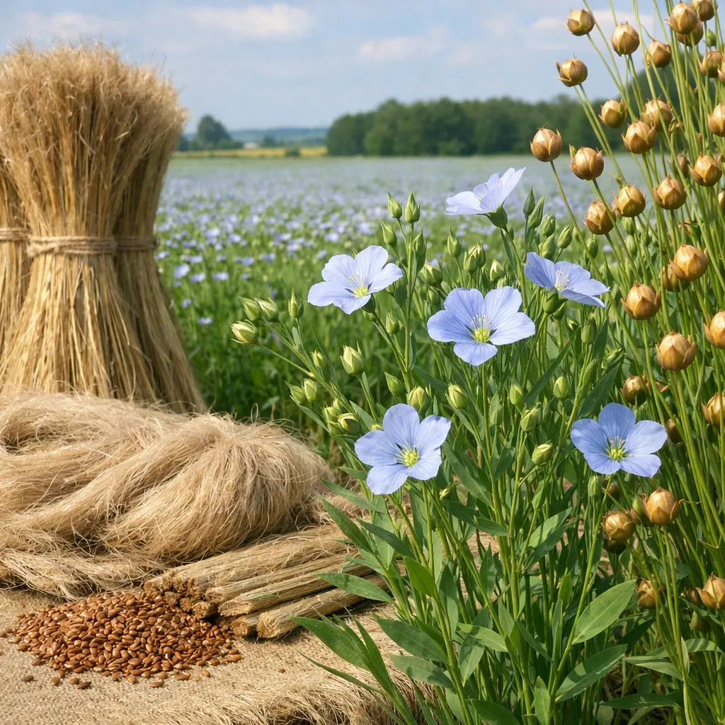 Len włóknisty – Linum usitatissimum (roślina włóknista)