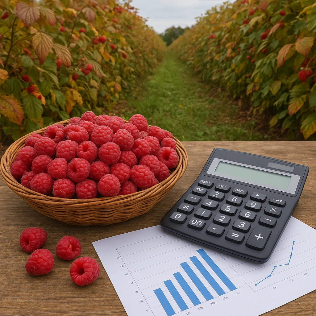 Maliny jesienne – analiza kosztów pracy i plonów