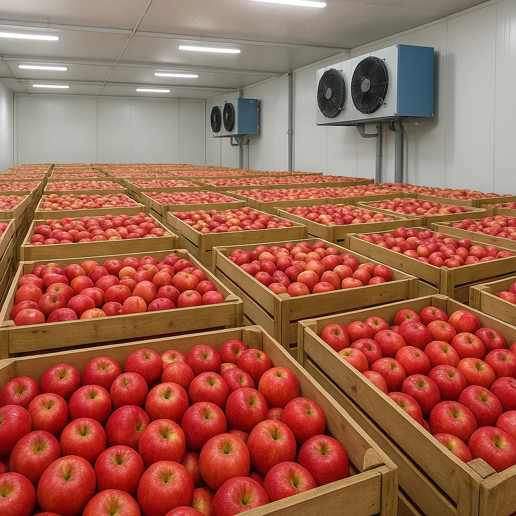 Przechowywanie jabłek w chłodniach z kontrolowaną atmosferą