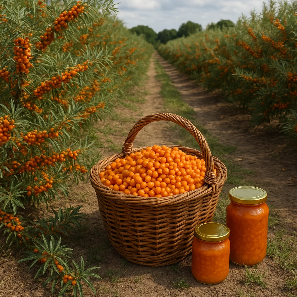 Plantacja rokitnika zwyczajnego – przetwórstwo i sprzedaż owoców