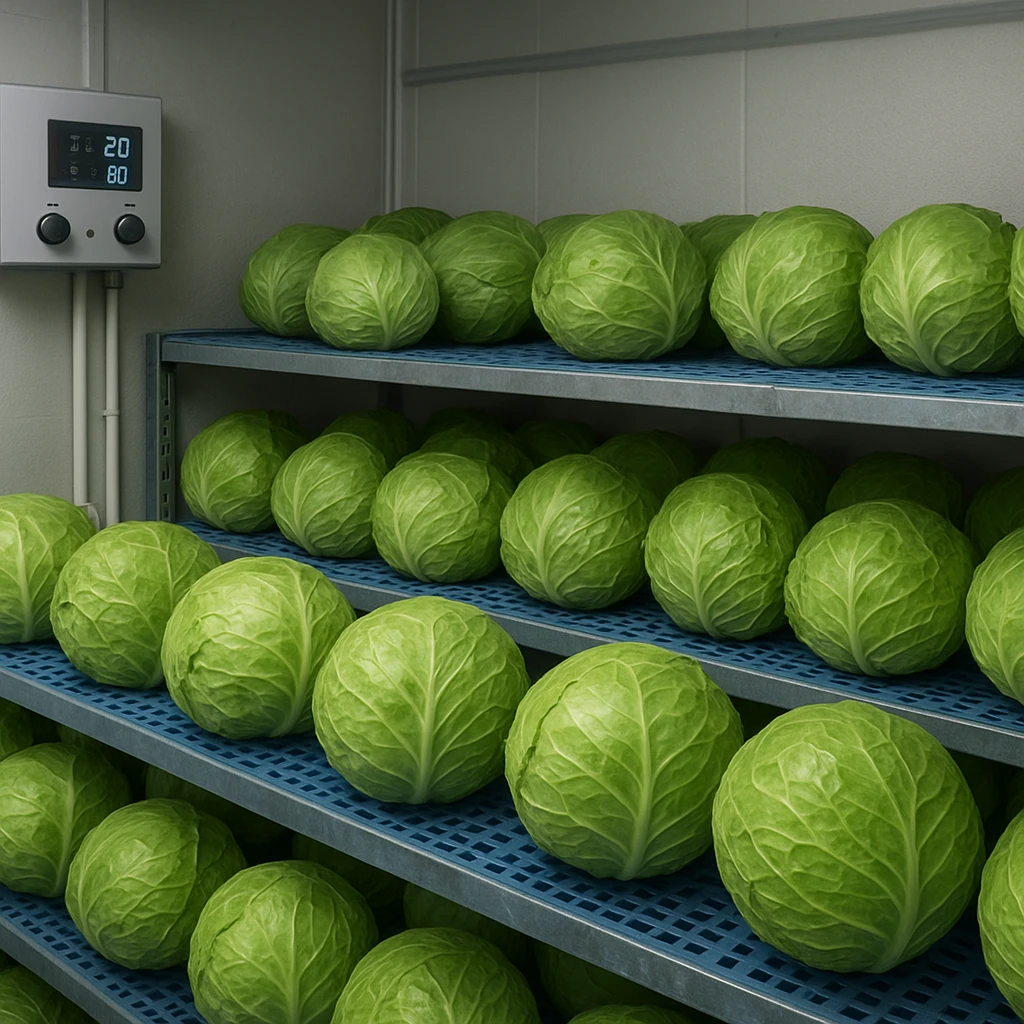 Przechowywanie kapusty głowiastej w warunkach chłodni z kontrolowaną atmosferą