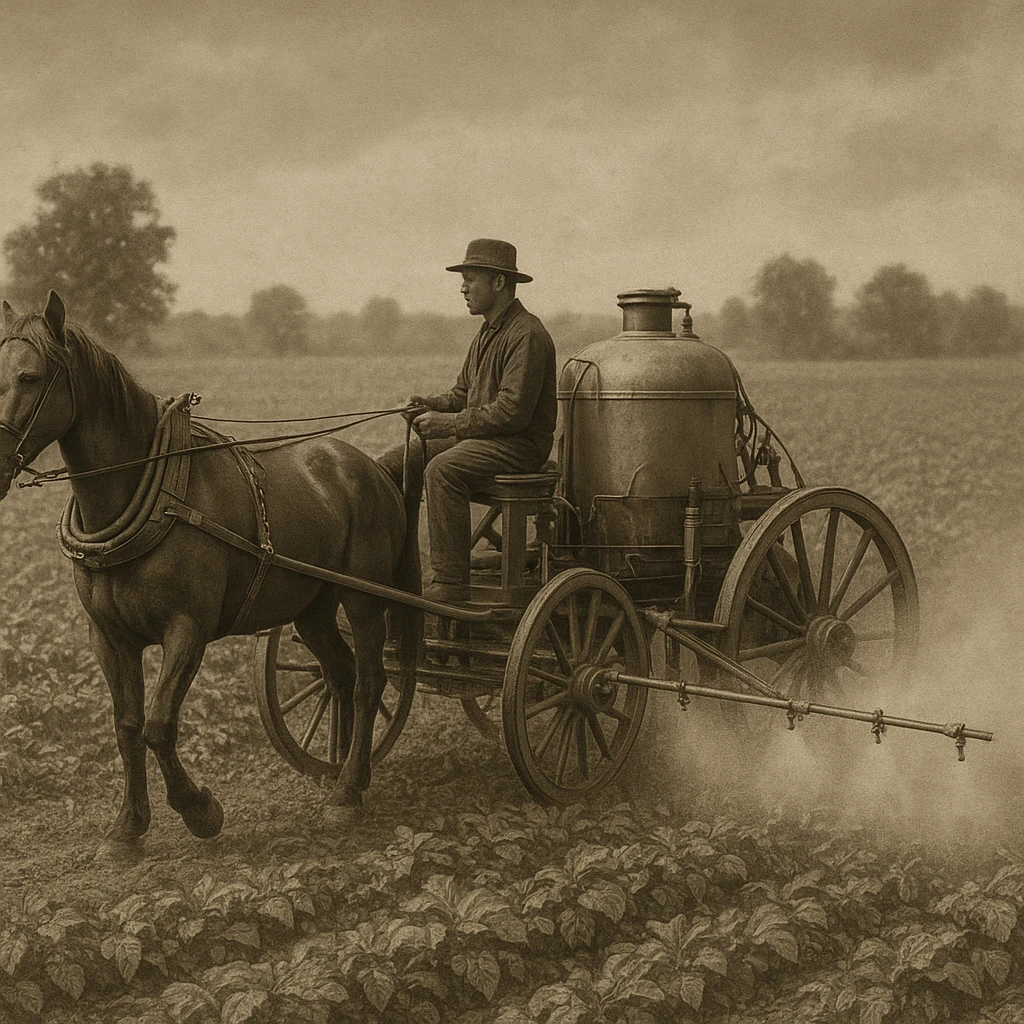 Powstanie pierwszych opryskiwaczy rolniczych