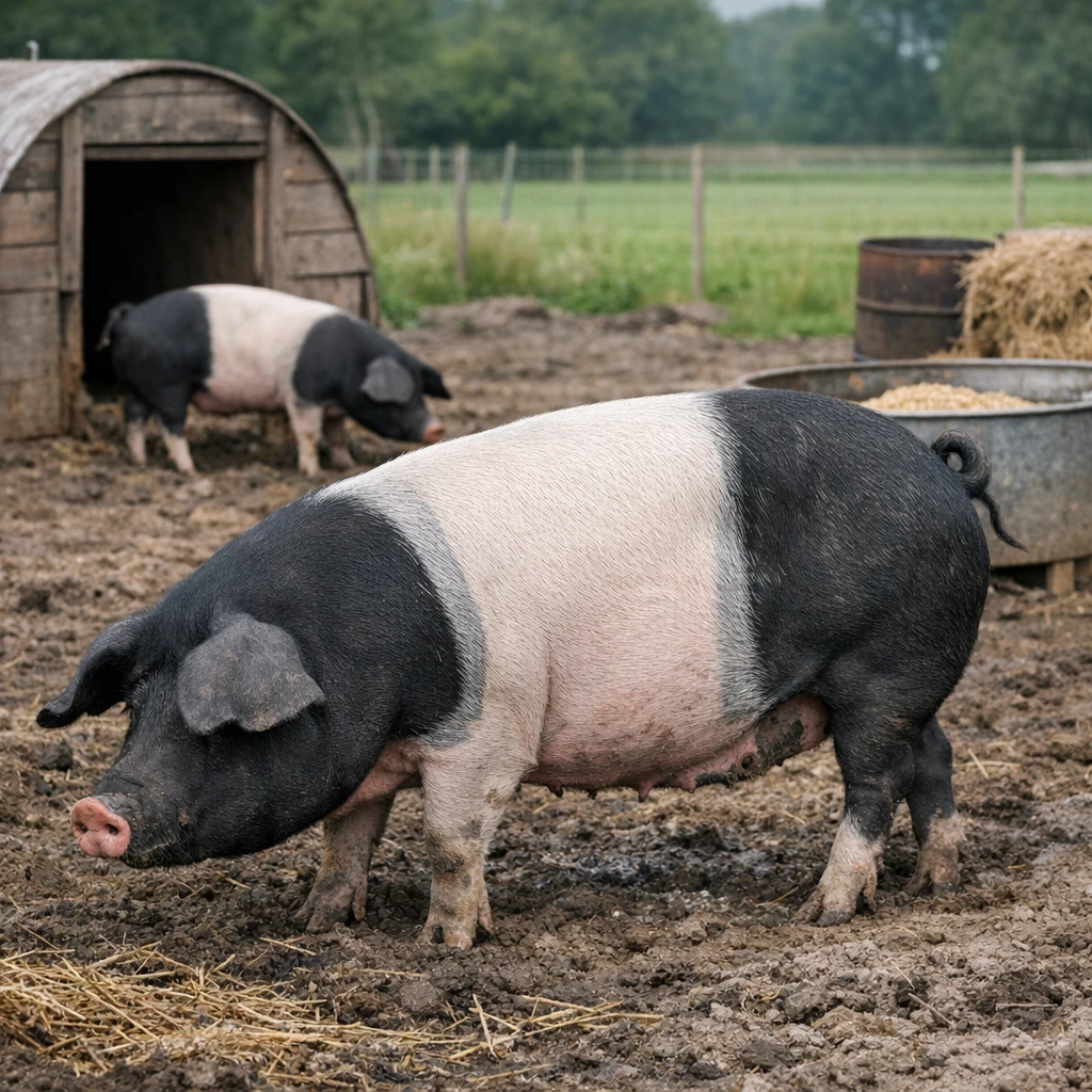 Angler Sattelschwein – Sus scrofa domesticus – trzoda chlewna