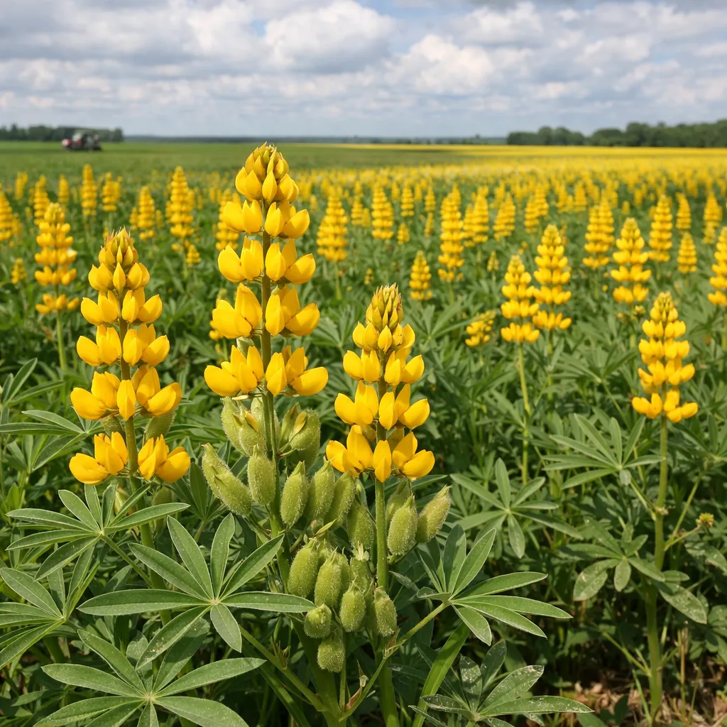 Łubin żółty – Lupinus luteus (roślina strączkowa)