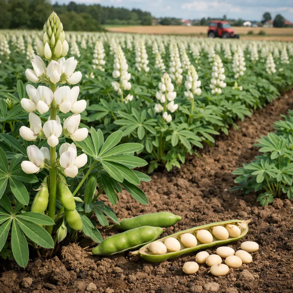 Łubin biały – Lupinus albus (roślina strączkowa)