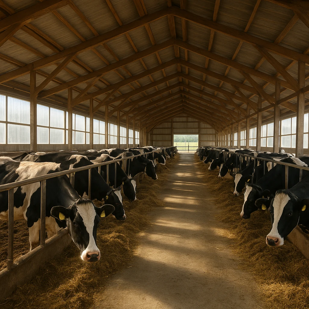 Rola światła dziennego w budynkach inwentarskich