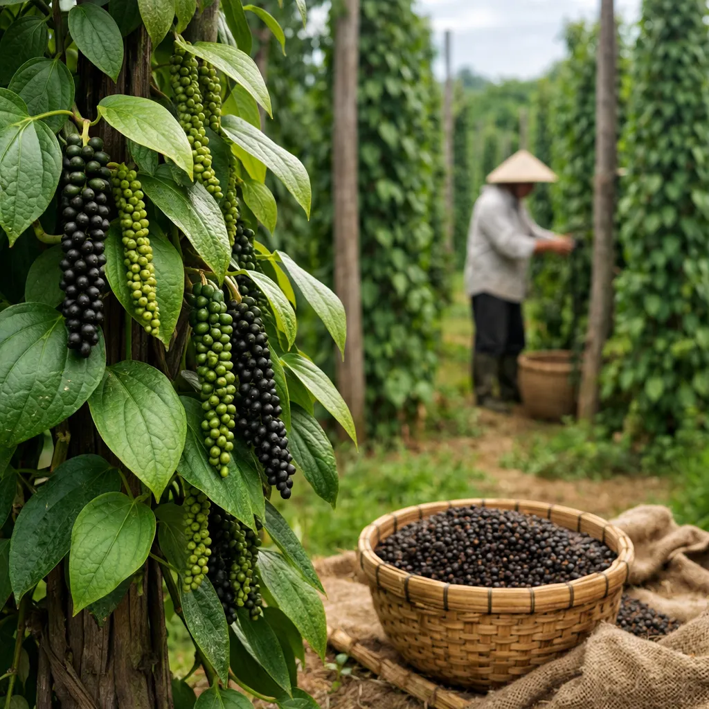 Pieprz czarny – Piper nigrum (roślina przyprawowa)