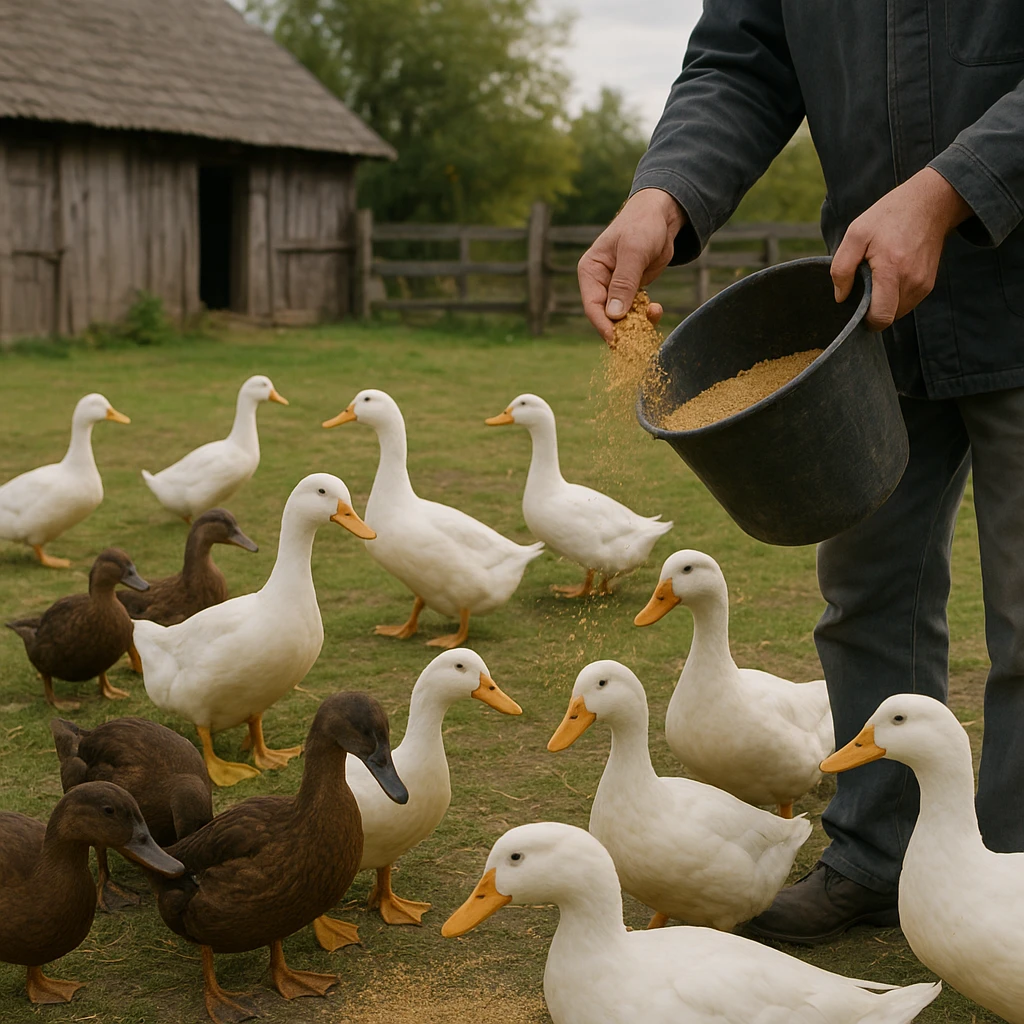 Jak żywić kaczki i gęsi w systemie przyzagrodowym?