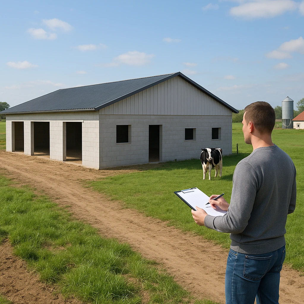 Jak legalnie wybudować oborę lub chlewnię – procedura administracyjna krok po kroku