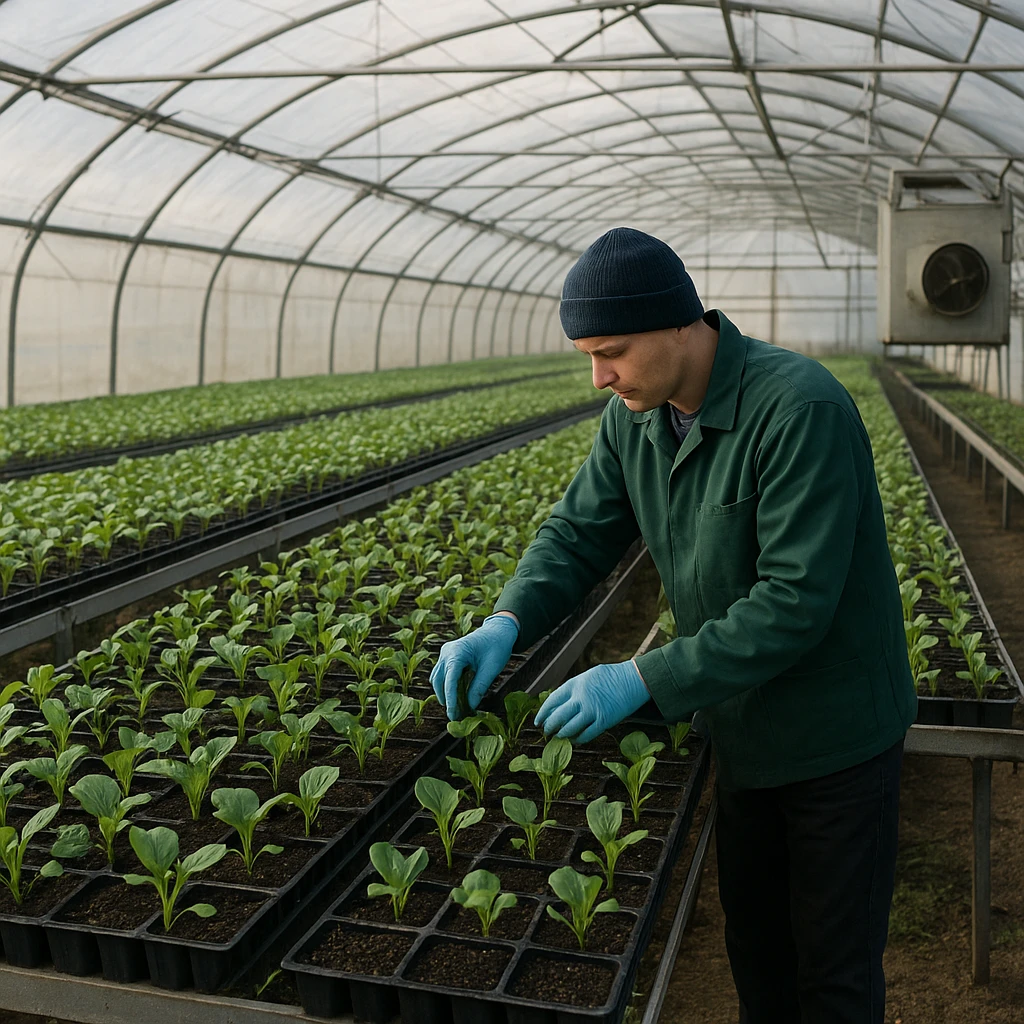 Produkcja rozsady warzyw w szklarni ogrzewanej