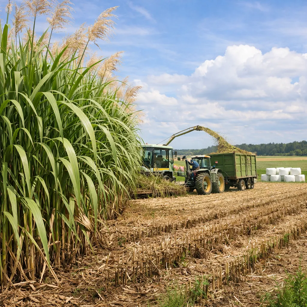 Miskant olbrzymi – Miscanthus ×giganteus (roślina energetyczna)