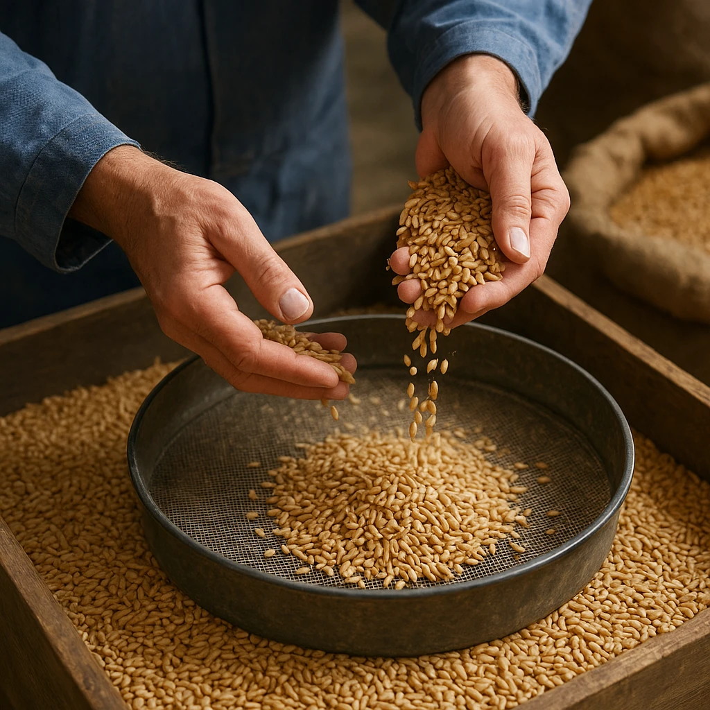 Czyszczenie i sortowanie ziarna przed sprzedażą