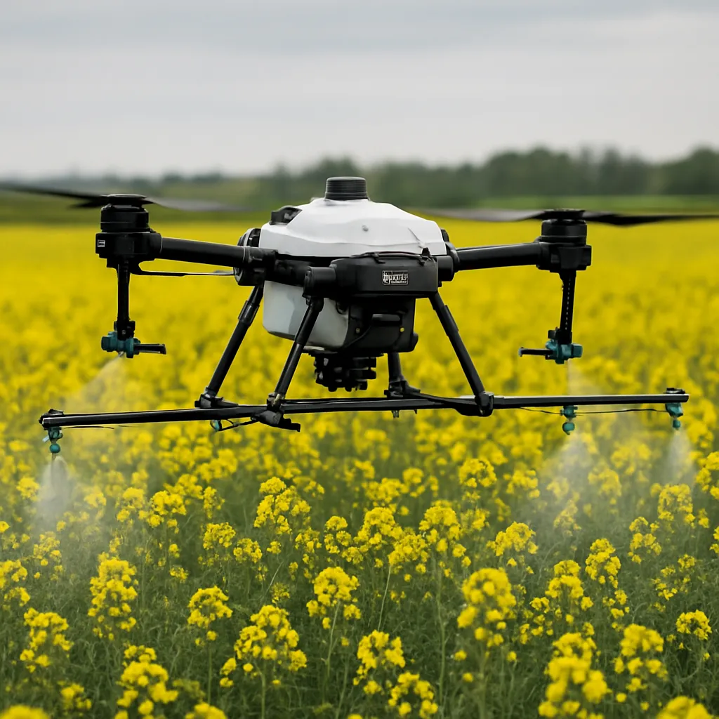 Jak ustawić parametry oprysku w DJI Agras T50 dla rzepaku