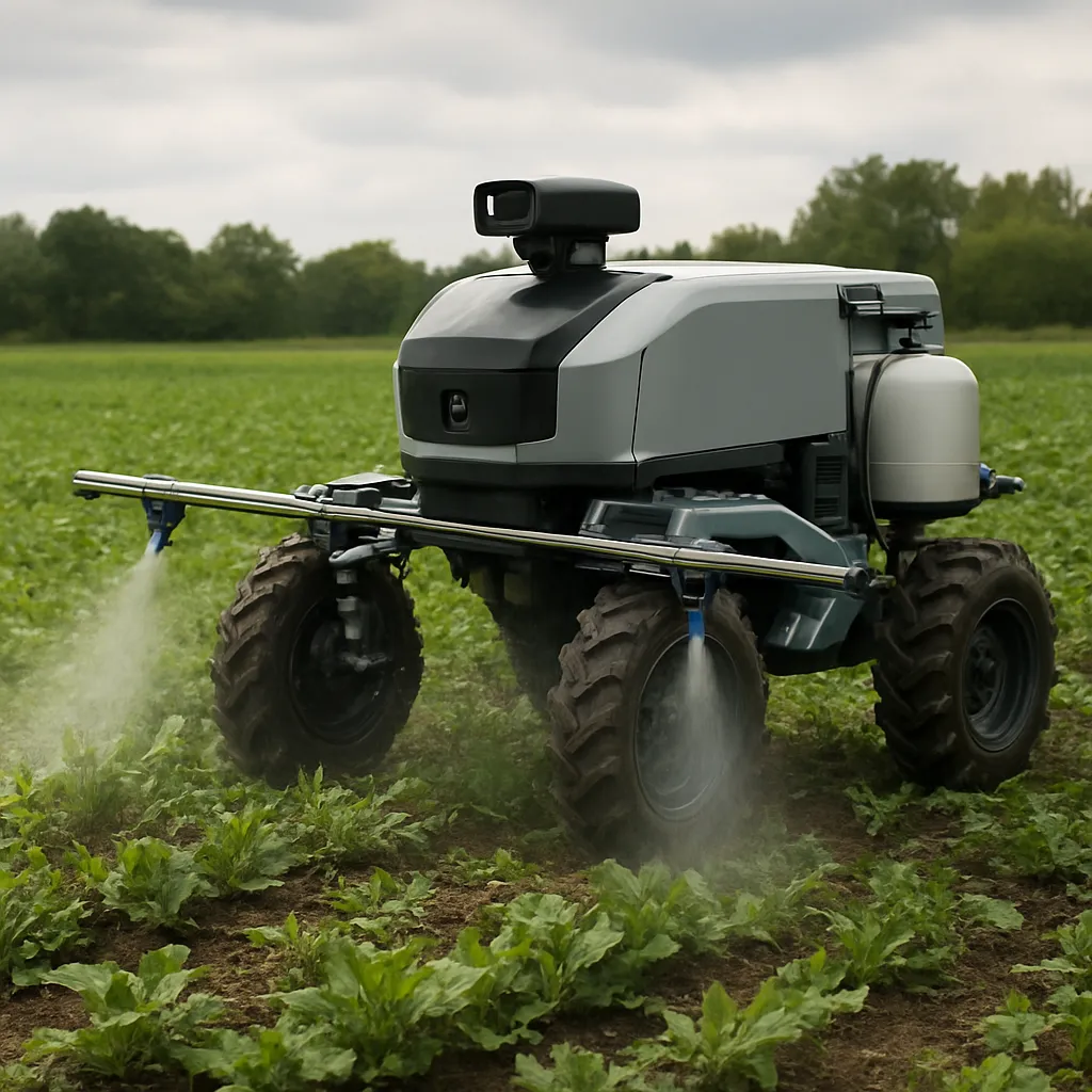 Roboty do punktowego oprysku chwastów z wykorzystaniem AI