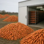 Przechowywanie marchwi w kopcach i chłodniach