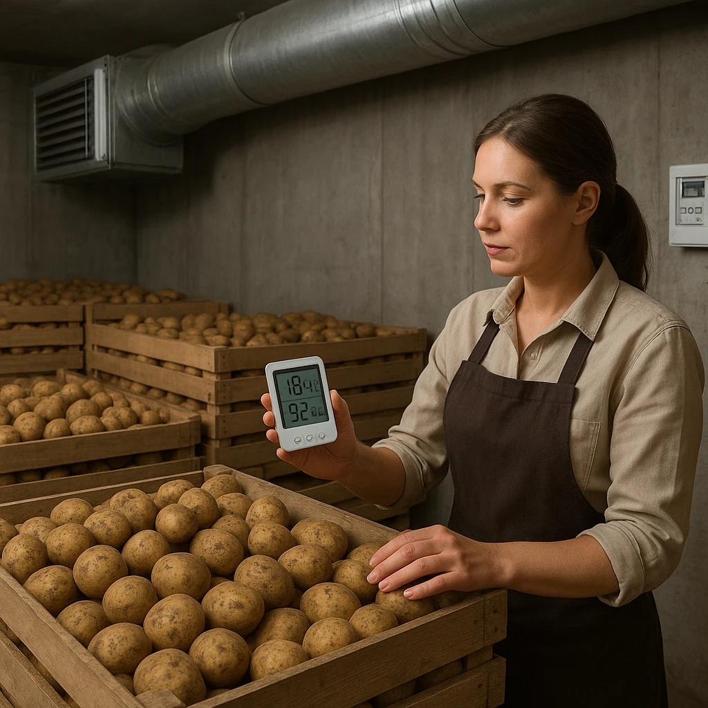 Przechowywanie ziemniaków – kontrola temperatury i wilgotności krok po kroku