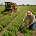 Plantacja majeranku ogrodowego – zbiór mechaniczny a ręczny