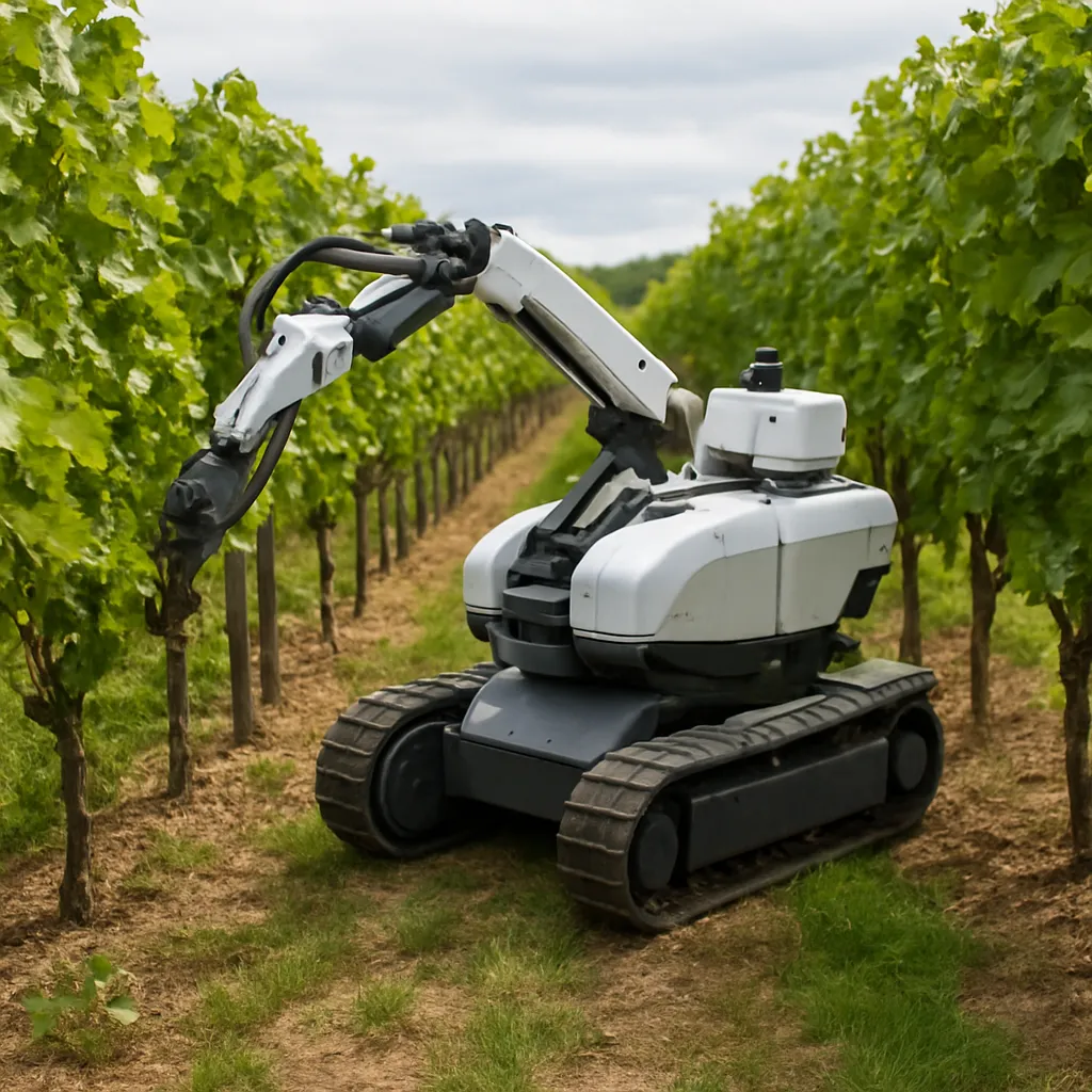 Roboty do przycinania winorośli