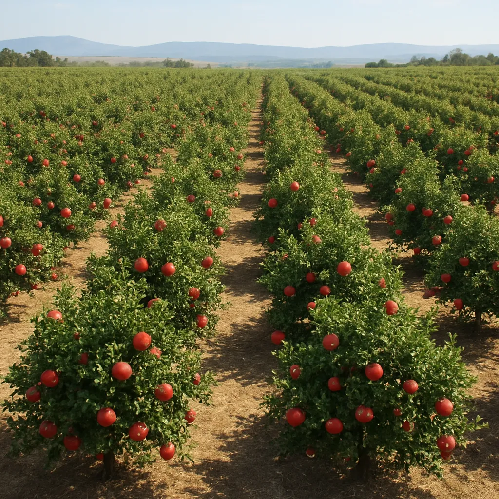 Największe plantacje granatów