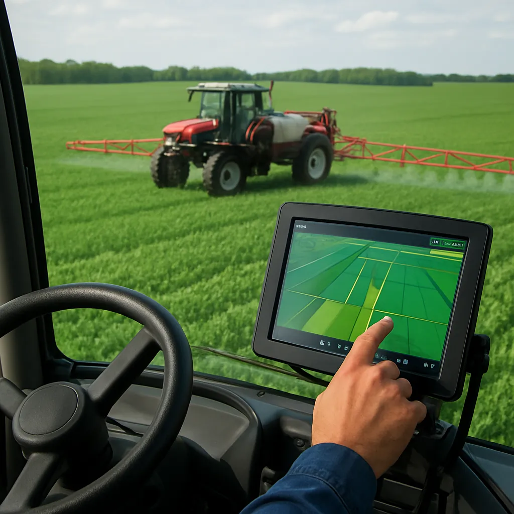 Sterowanie sekcjami opryskiwacza przez GPS