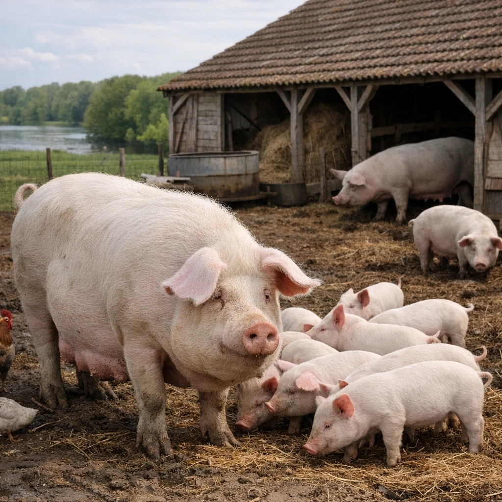 Porc Blanc de l’Adour – Sus scrofa domesticus – trzoda chlewna