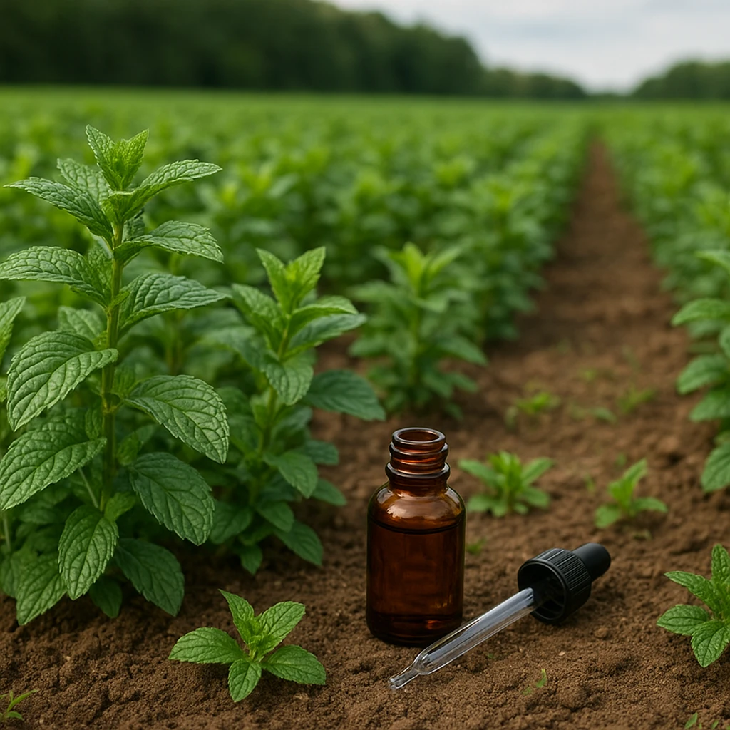 Plantacja mięty długolistnej – produkcja olejku eterycznego