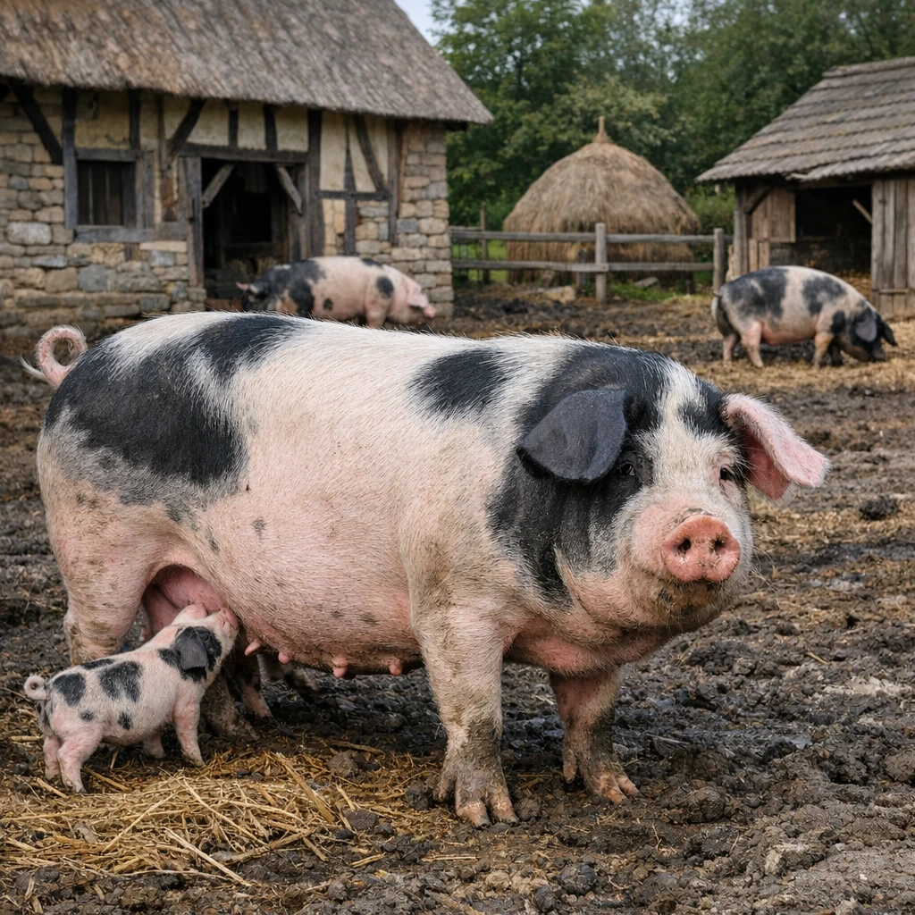 Porc de Bayeux – Sus scrofa domesticus – trzoda chlewna