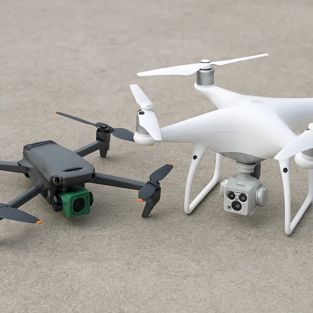 Porównanie kamer w DJI Mavic 3 Multispectral i DJI Phantom 4 Multispectral