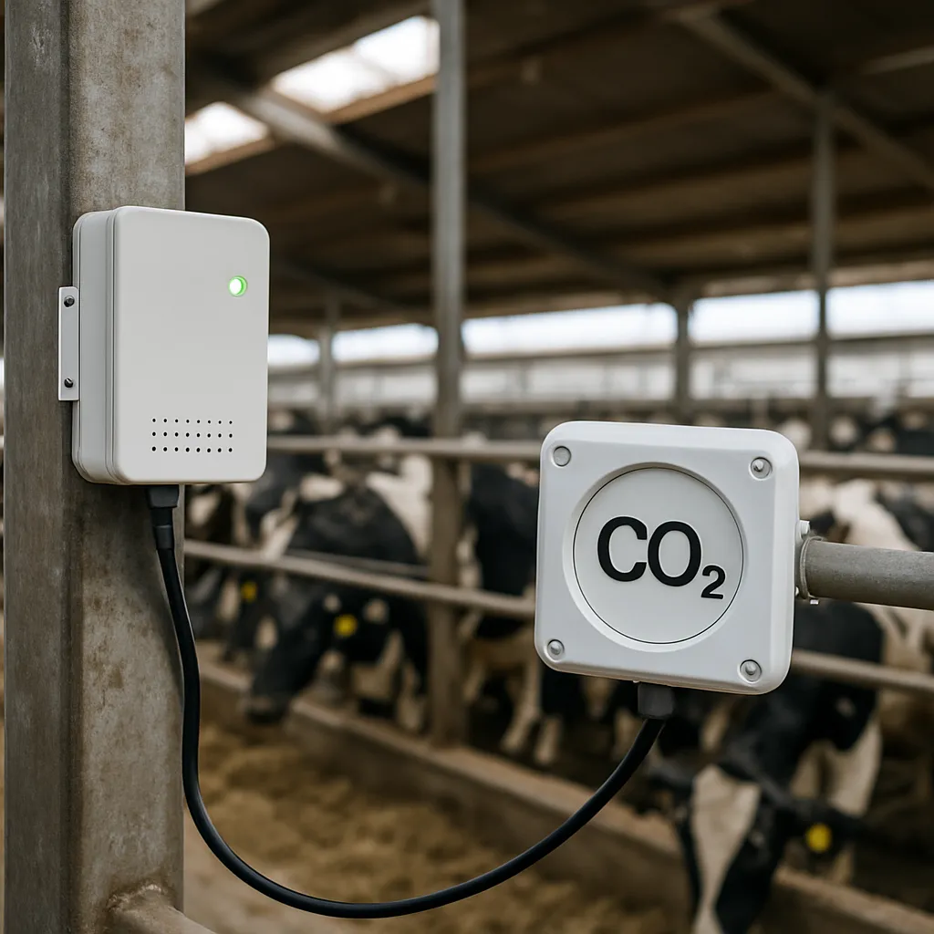 Czujniki amoniaku i CO2 w budynkach inwentarskich