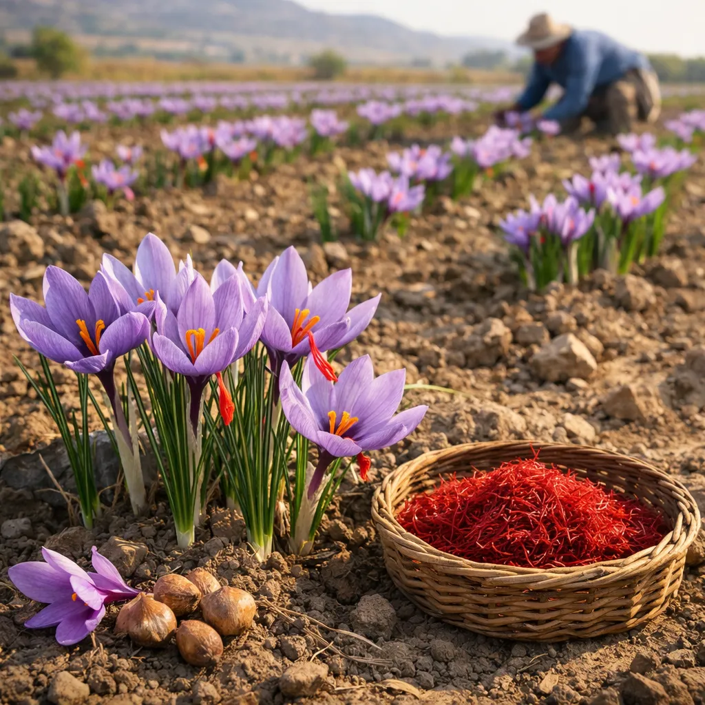 Szafran uprawny – Crocus sativus (roślina przyprawowa)