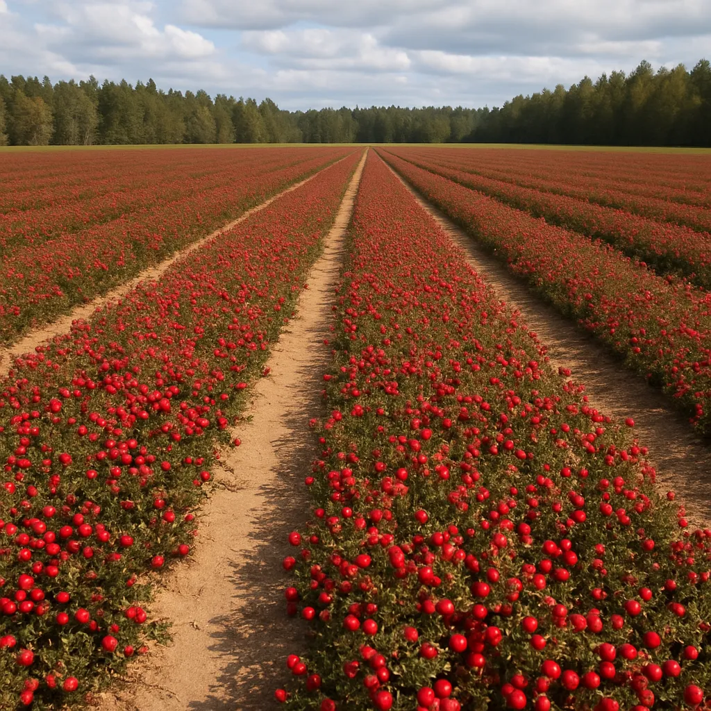 Największe plantacje żurawiny