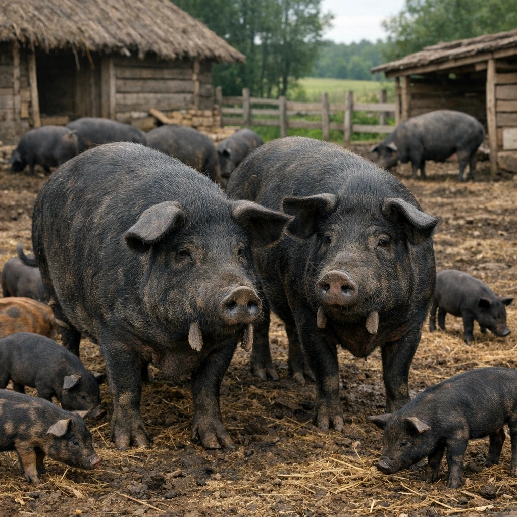 Lithuanian Indigenous Wattle – Sus scrofa domesticus – trzoda chlewna