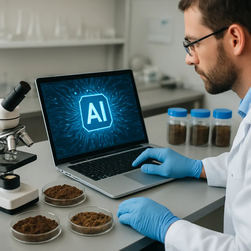 AI w analizie próbek gleby z laboratorium