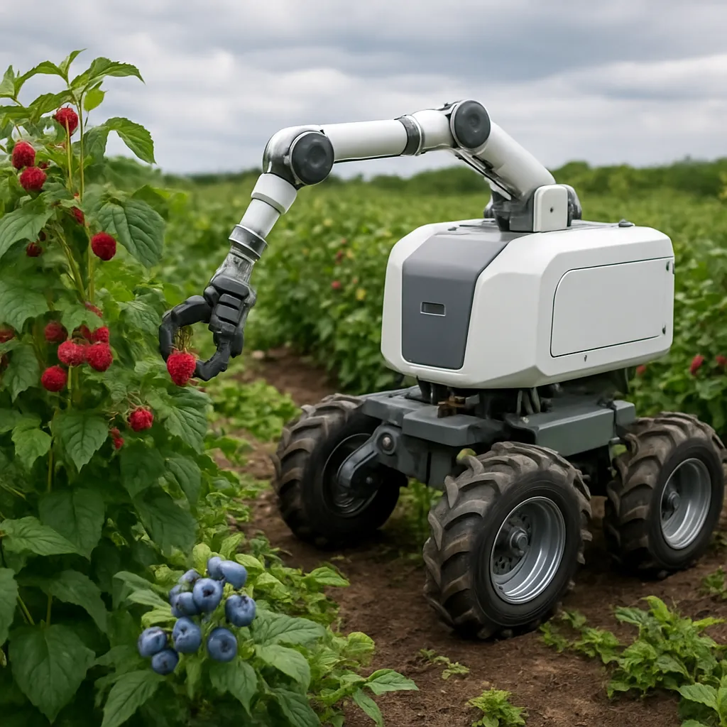 Roboty do zbioru malin i borówek